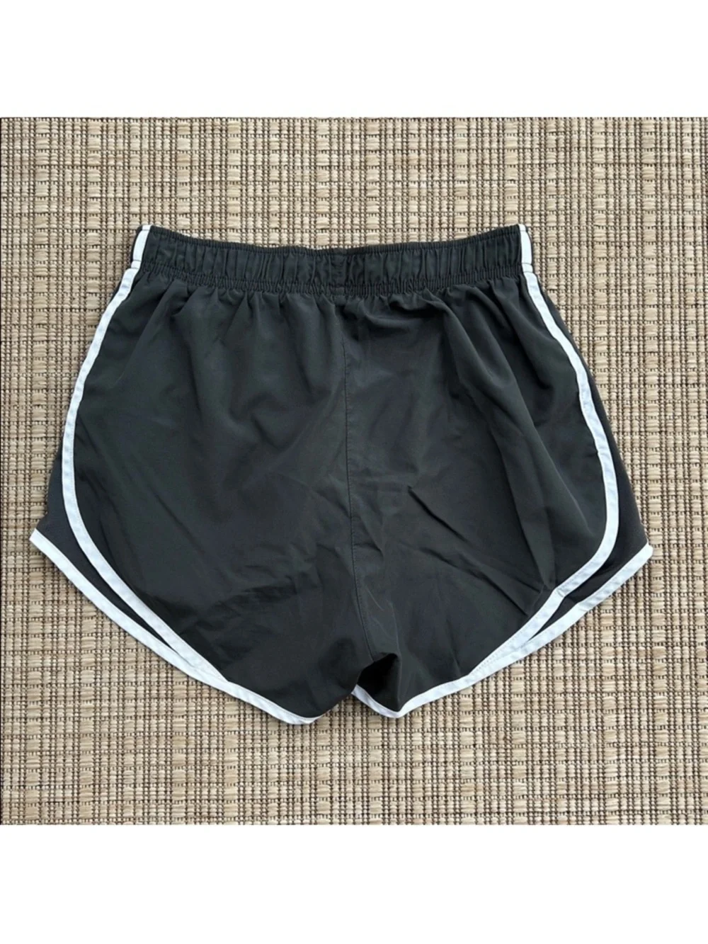 Nike Dri-Fit Black Women's Athletic Shorts with White Trim